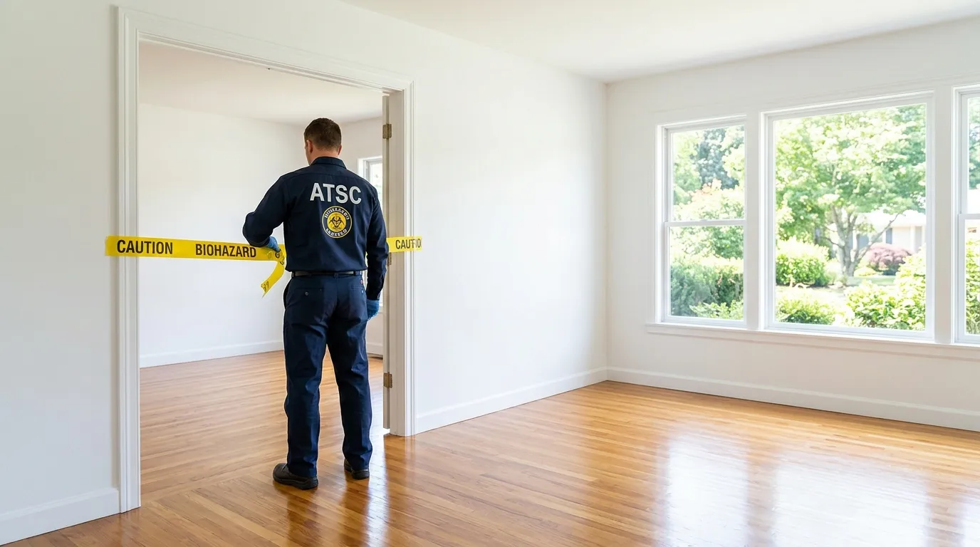 Certified biohazard cleanup crew performing Crime Scene Cleanup in Lathrop